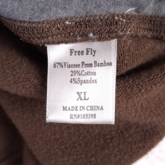 Free Fly bamboo viscose hoodie pockets outdoor cozy soft brushed interior brown - Picture 8 of 10